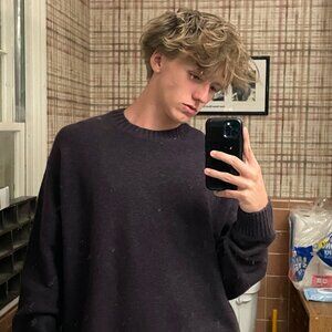 A&F  Wine Colored Sweater Oversized Medium